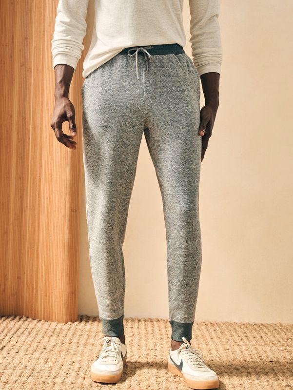 FAHERTY double knit sweatpant light carbon heather