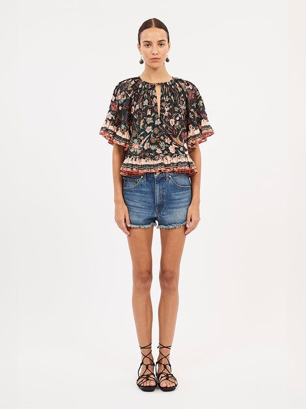 ULLA JOHNSON Alessia Top OBSIDIAN BOTANICA
