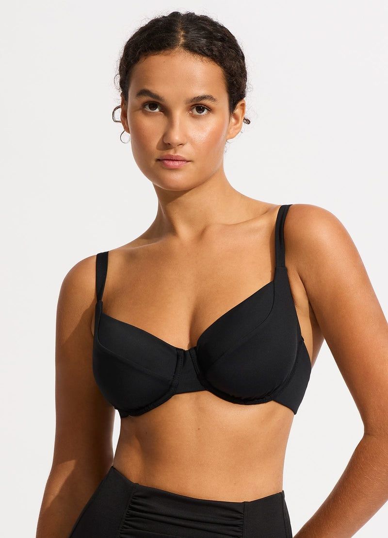 Seafolly DD Cup Underwire Bra Black