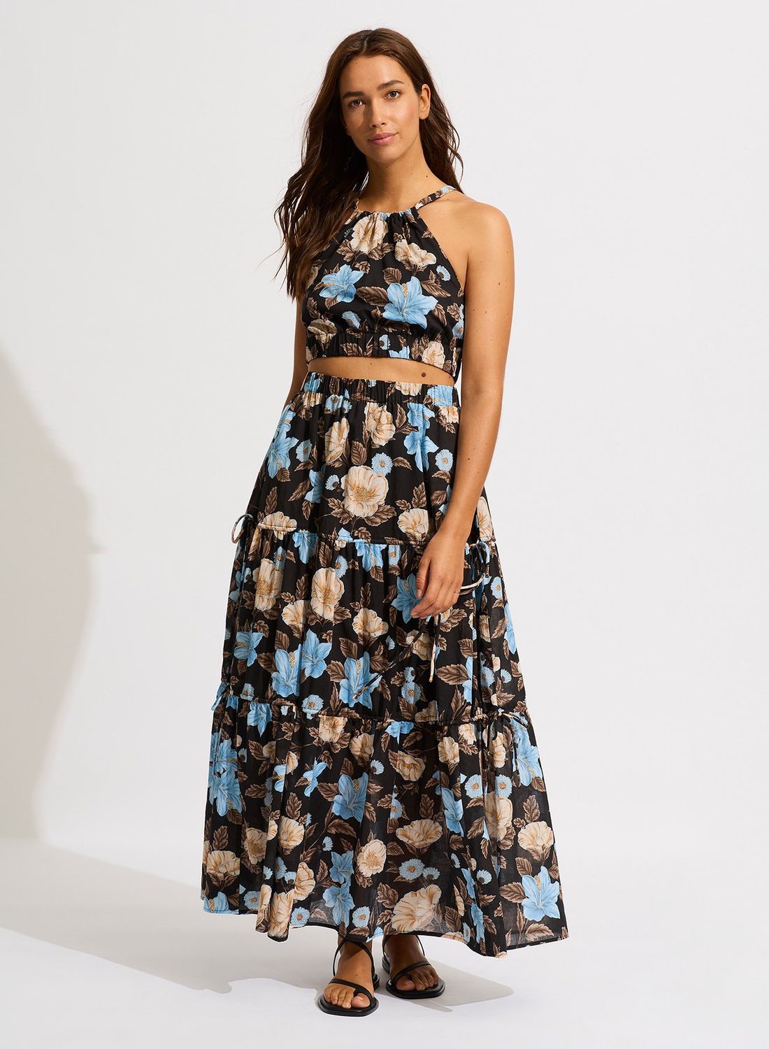 Seafolly Garden Party Maxi Skirt Black