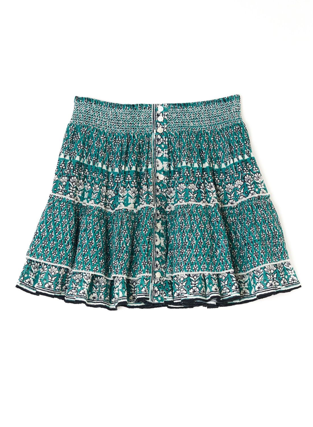 MARI PRINT MINI SKIRT GREEN