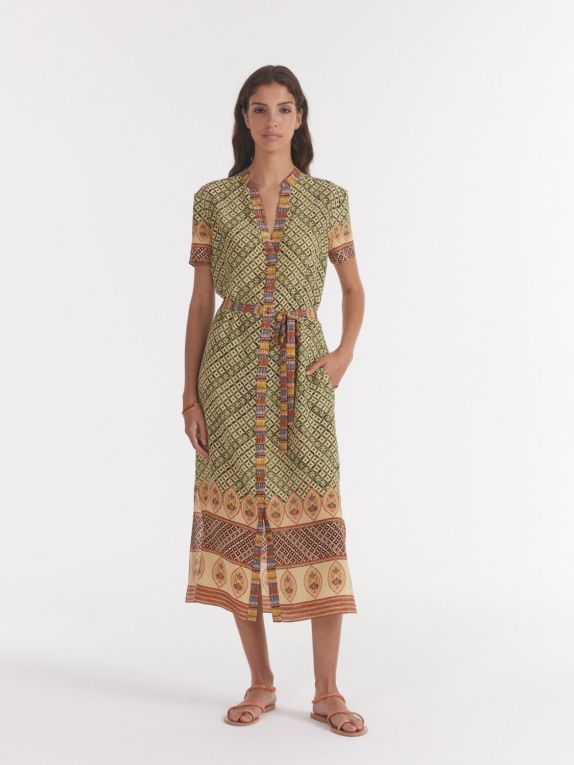 SALONI VICKI DRESS MYRTLE MOSAIC