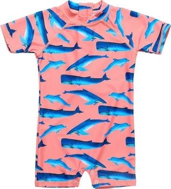 SNAPPER ROCK WHALE TAIL SS SUNSUIT PEACH