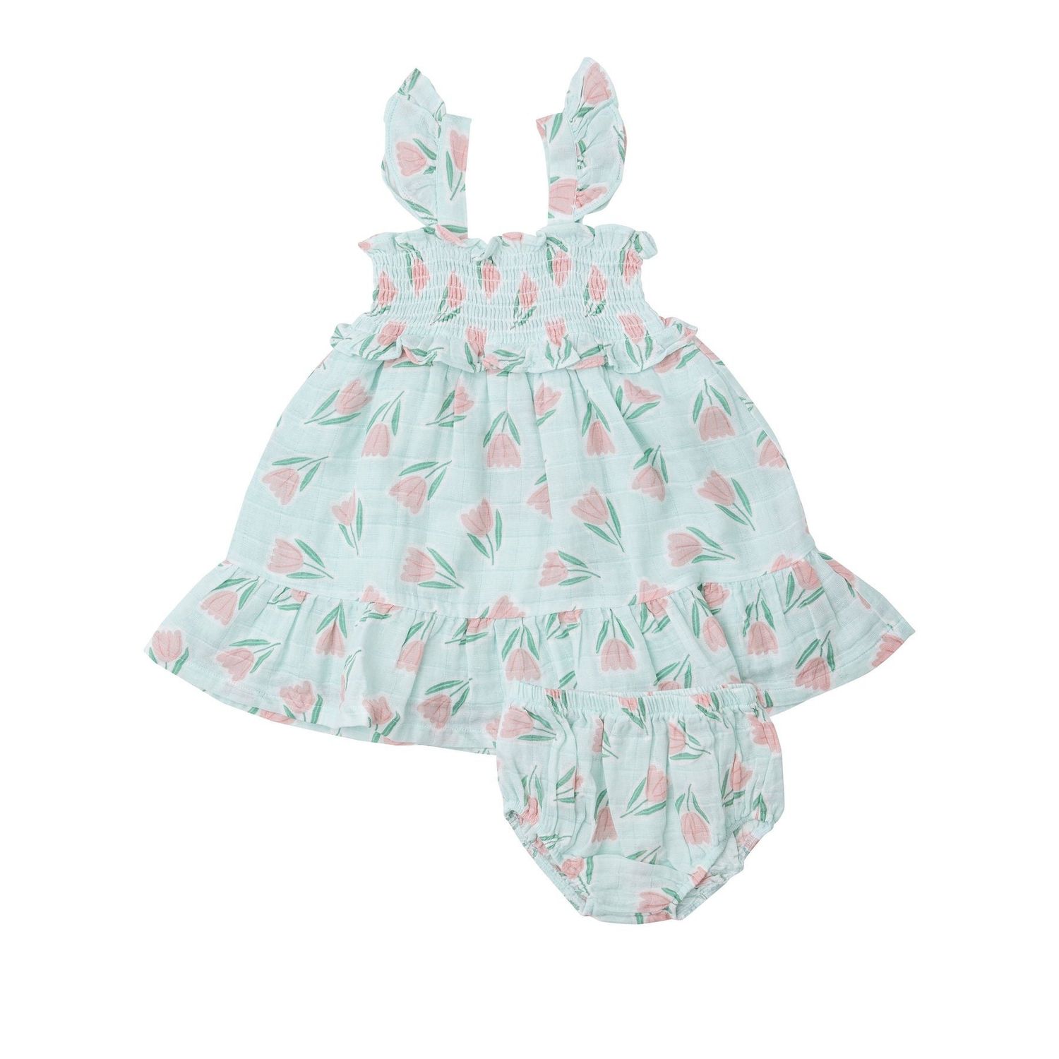 Angel Dear SB Tulips Smocked Ruffle Sundress &amp; DC