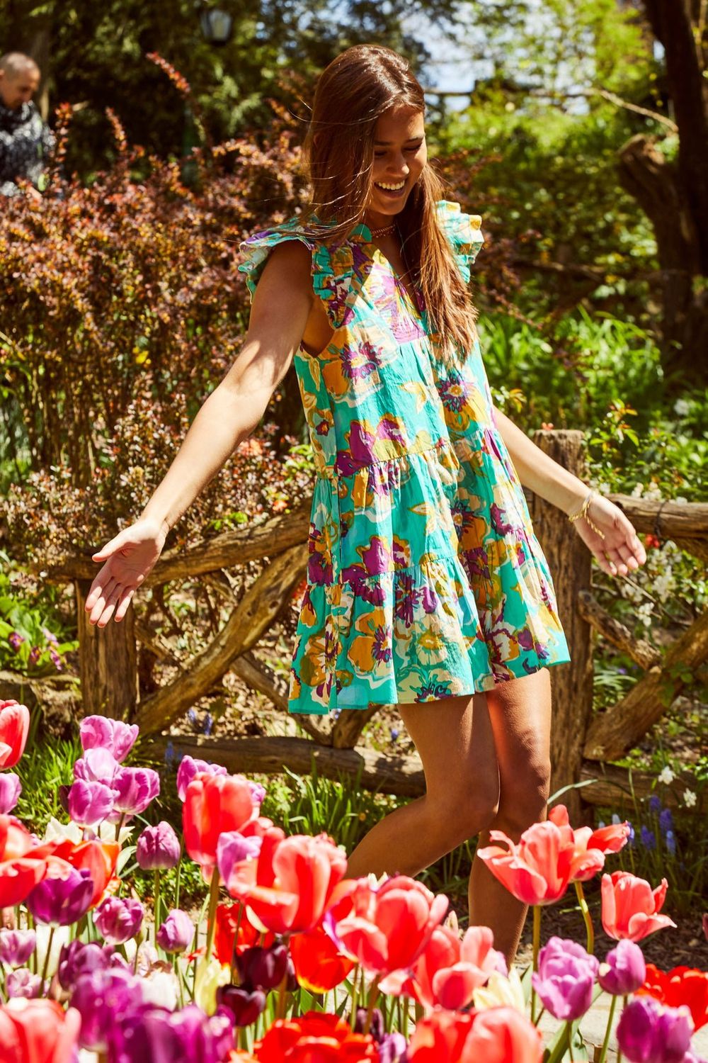 Love the Label Ember Dress Electric Garden Aqua
