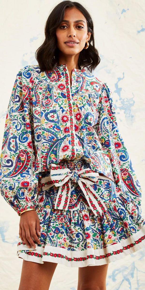 Love the Label Megan Top Elodie Paisley Print