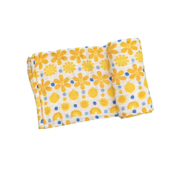 Angel Dear SB Sunny Lemon Geo Swaddle Blanket
