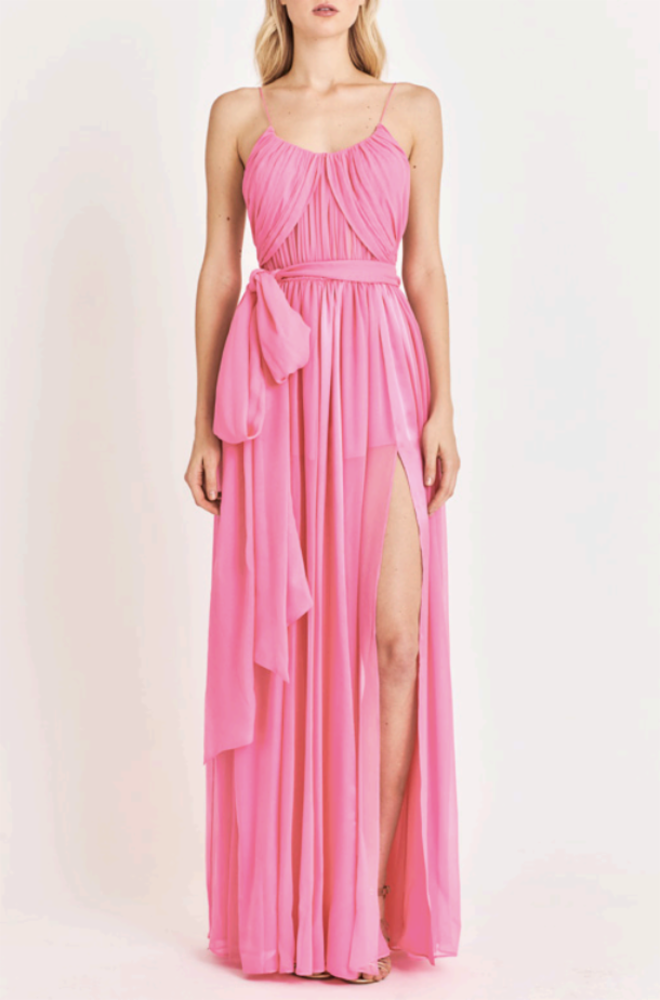 LOVE SHACK FANCY ZAMIA DRESS PINK DAIQUIRI