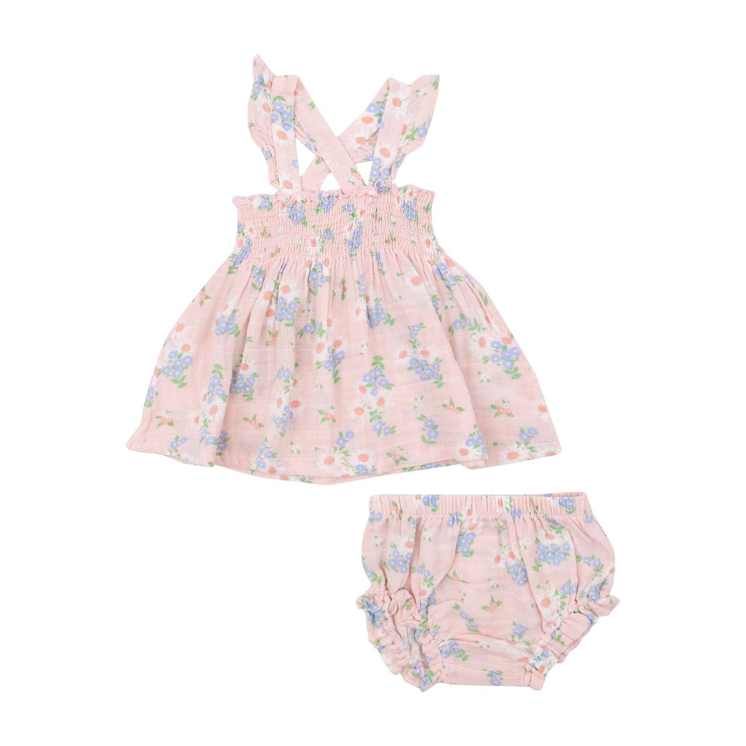 Angel Dear SB Gathering Daisies Ruffle Strap Smocked Top + DC