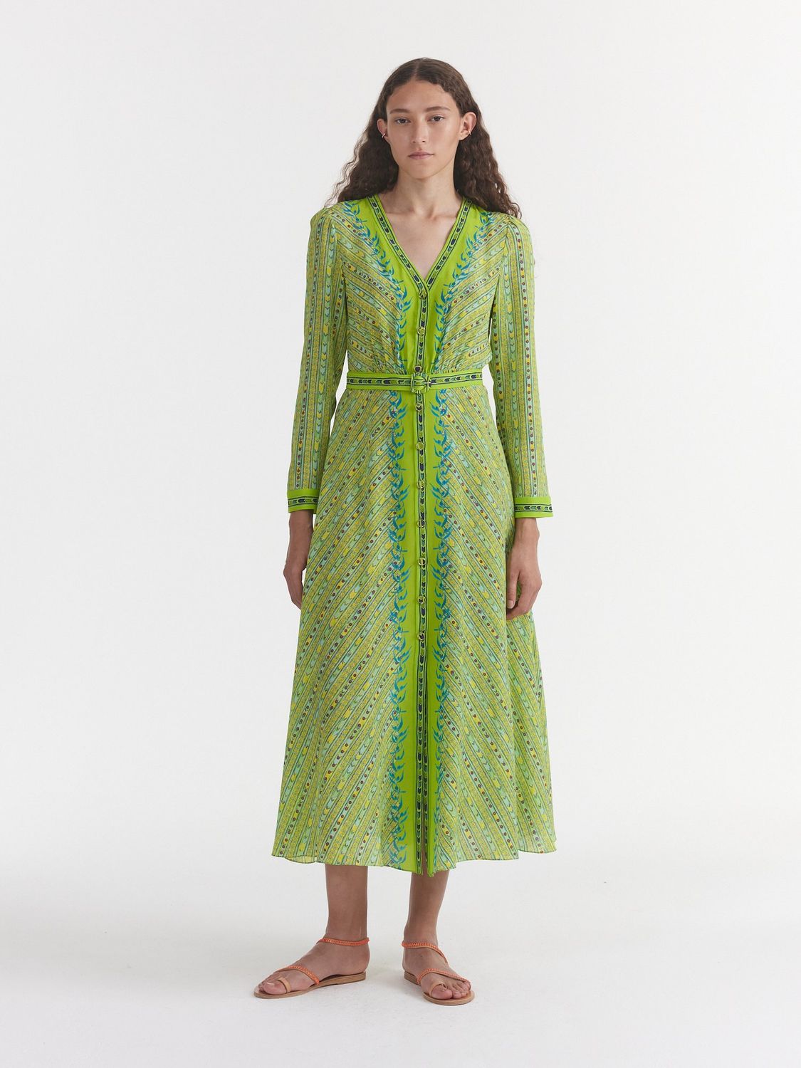 SALONI LEA SHIRT DRESS FAIENCE POLKA