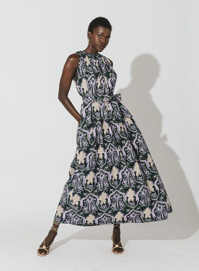 CLEOBELLA BECCA ANKLE DRESS CASABLANCA PRINT