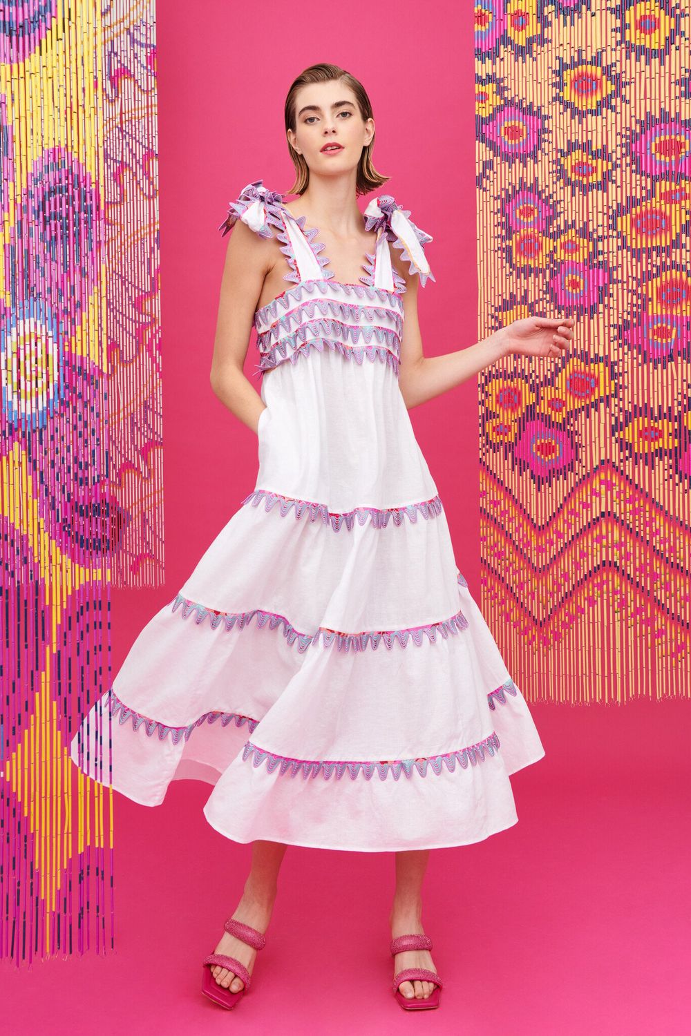 CELIA B KELLY DRESS CWHITE
