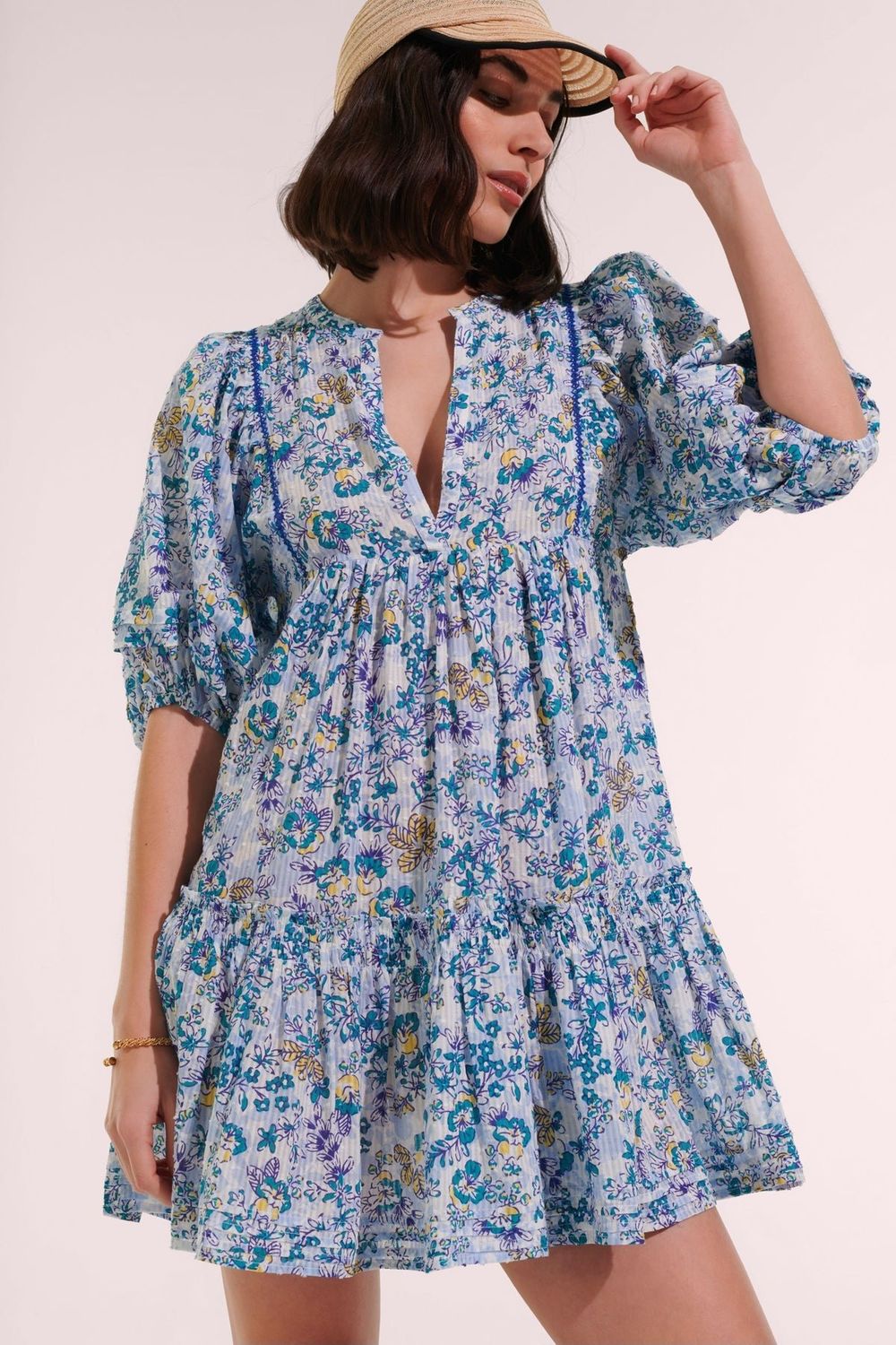 POUPETTE ST BARTH MINI DRESS ARIA CT STRIPE BLUE SWEET LIBERTY