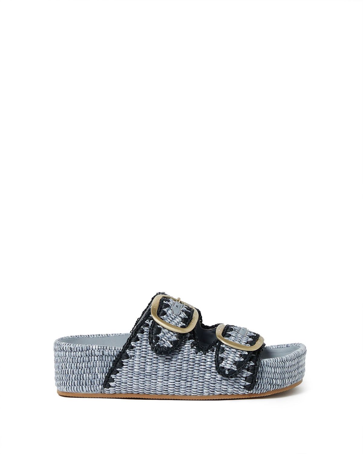 LOEFFLER RANDALL THEO TWO BAND SANDAL LIGHT BLUE
