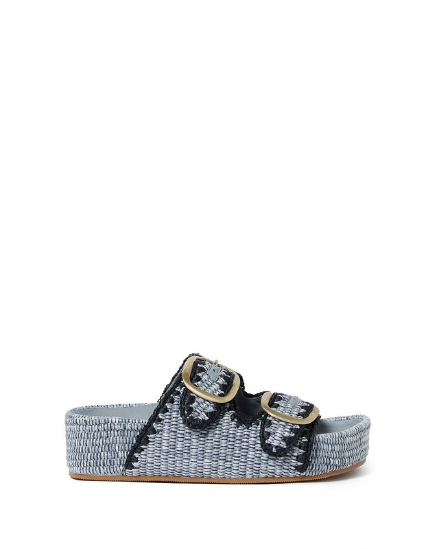 LOEFFLER RANDALL THEO TWO BAND SANDAL LIGHT BLUE