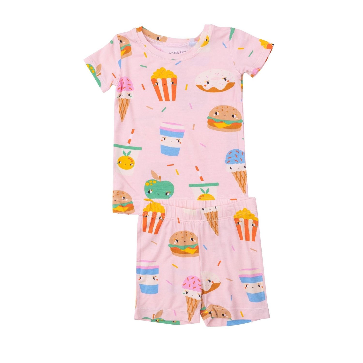 Angel Dear SB Send Snacks Pink Short LoungeWear Set