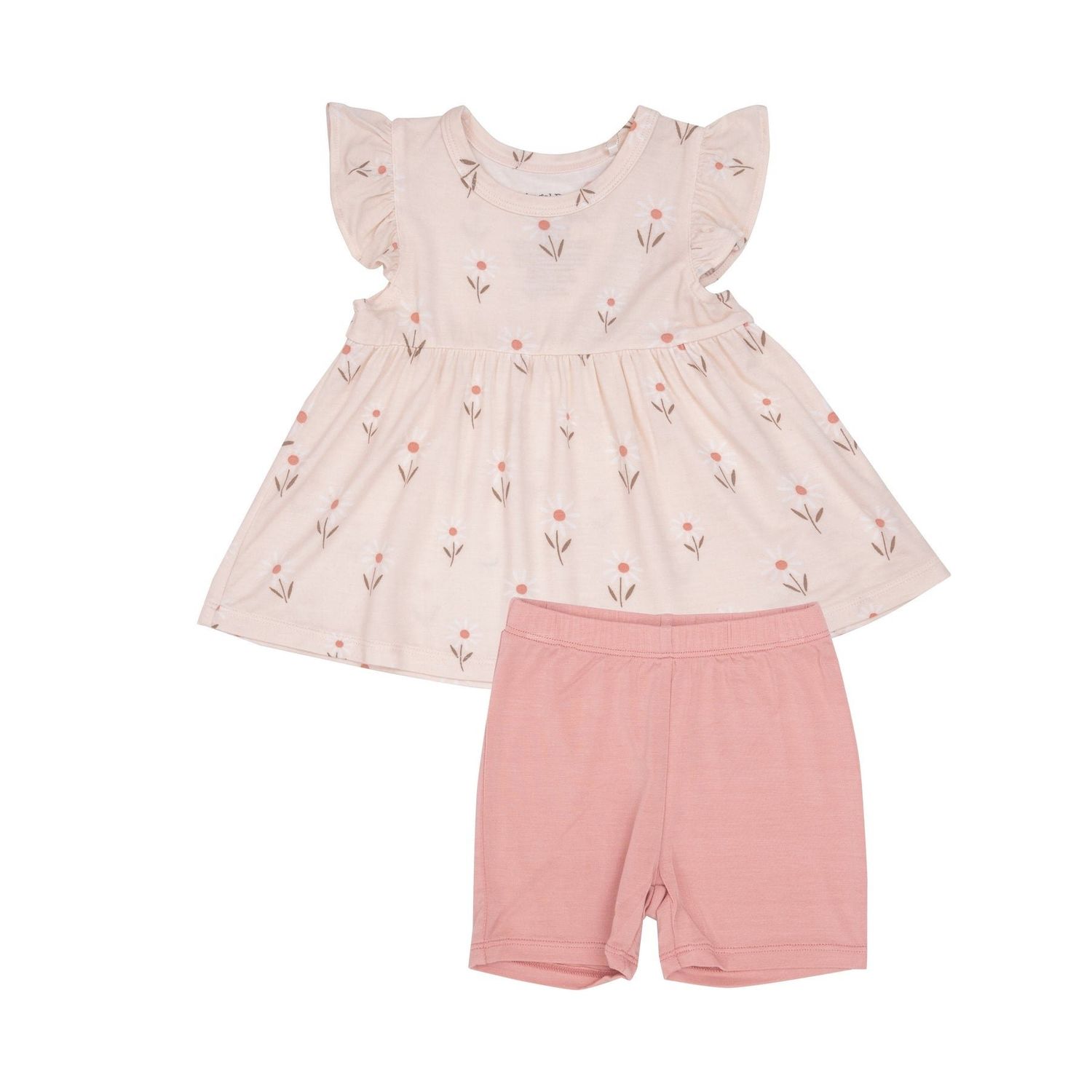 Angel Dear SB Petite Daisy Ruffle Swing Top + Biker Short