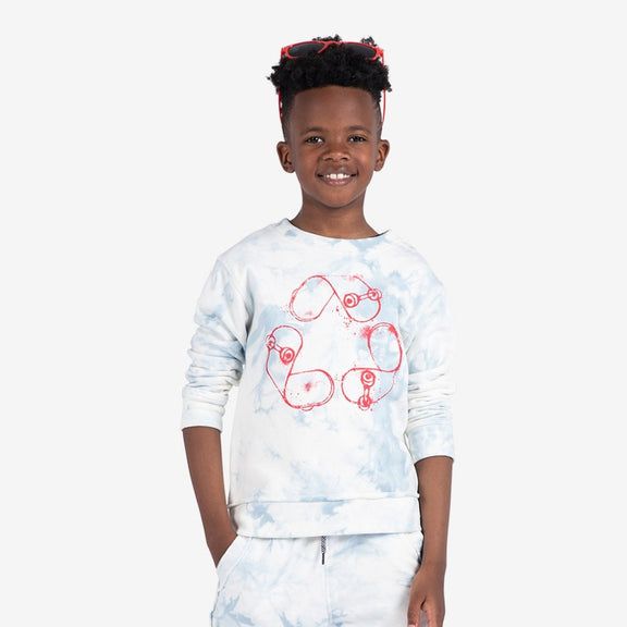 Appaman highland sweatshirt sky tie dye