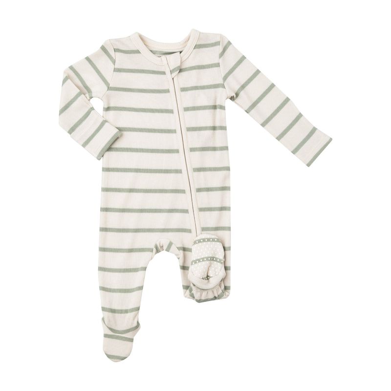 Angel Dear SB Desert Sage + Sugar Swizzle 2 Way Zipper Footie