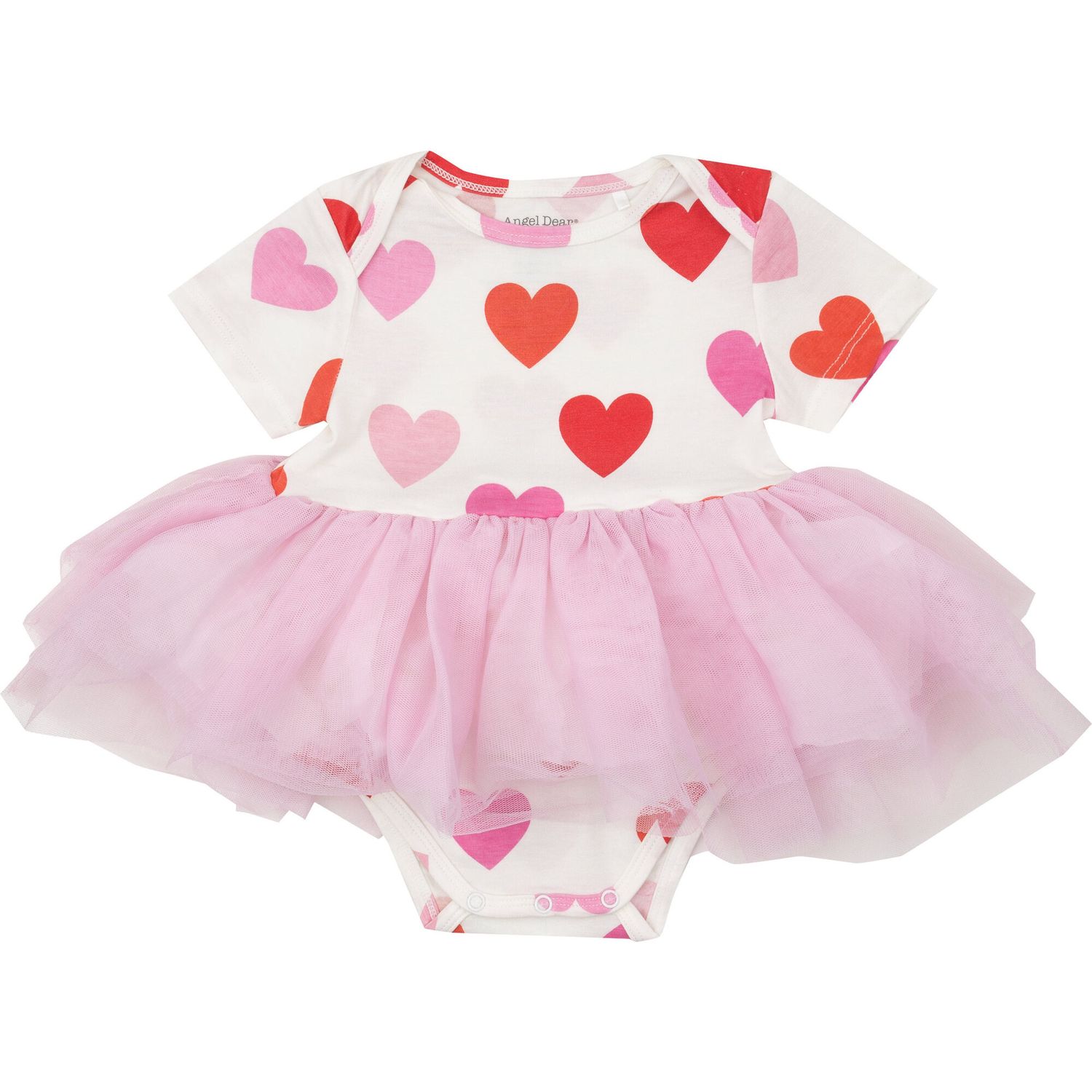 Angel Dear SB Hearts Twirly S/S Tutu Bodysuit Dress