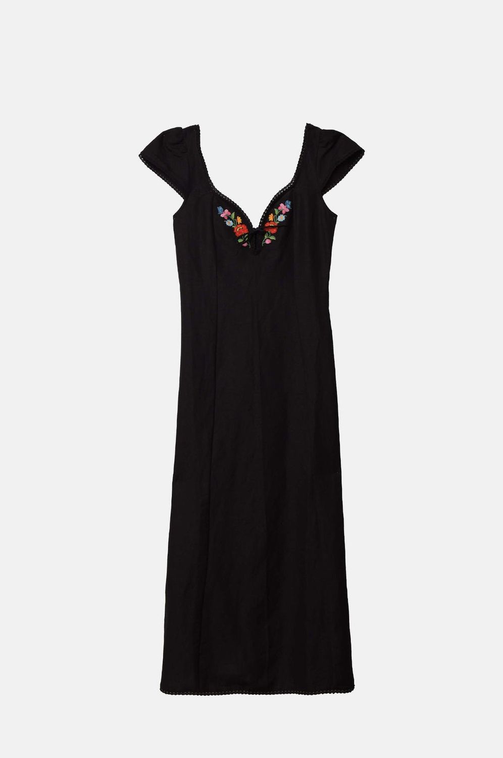 Rixo Tahlee Bouquet Embroidery Black