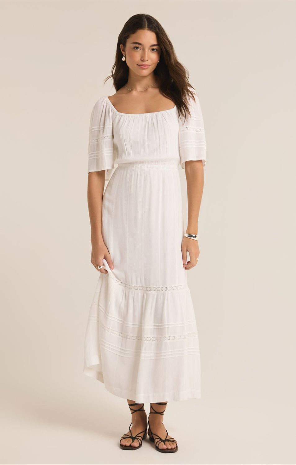 Z Supply Poppy Midi Dress White