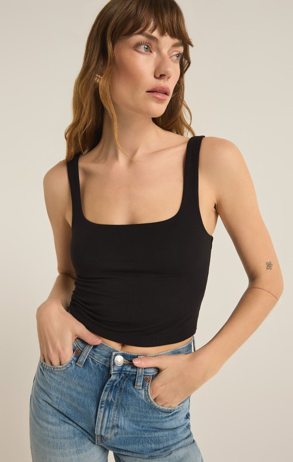 Z Supply Myra Knit Tank Black