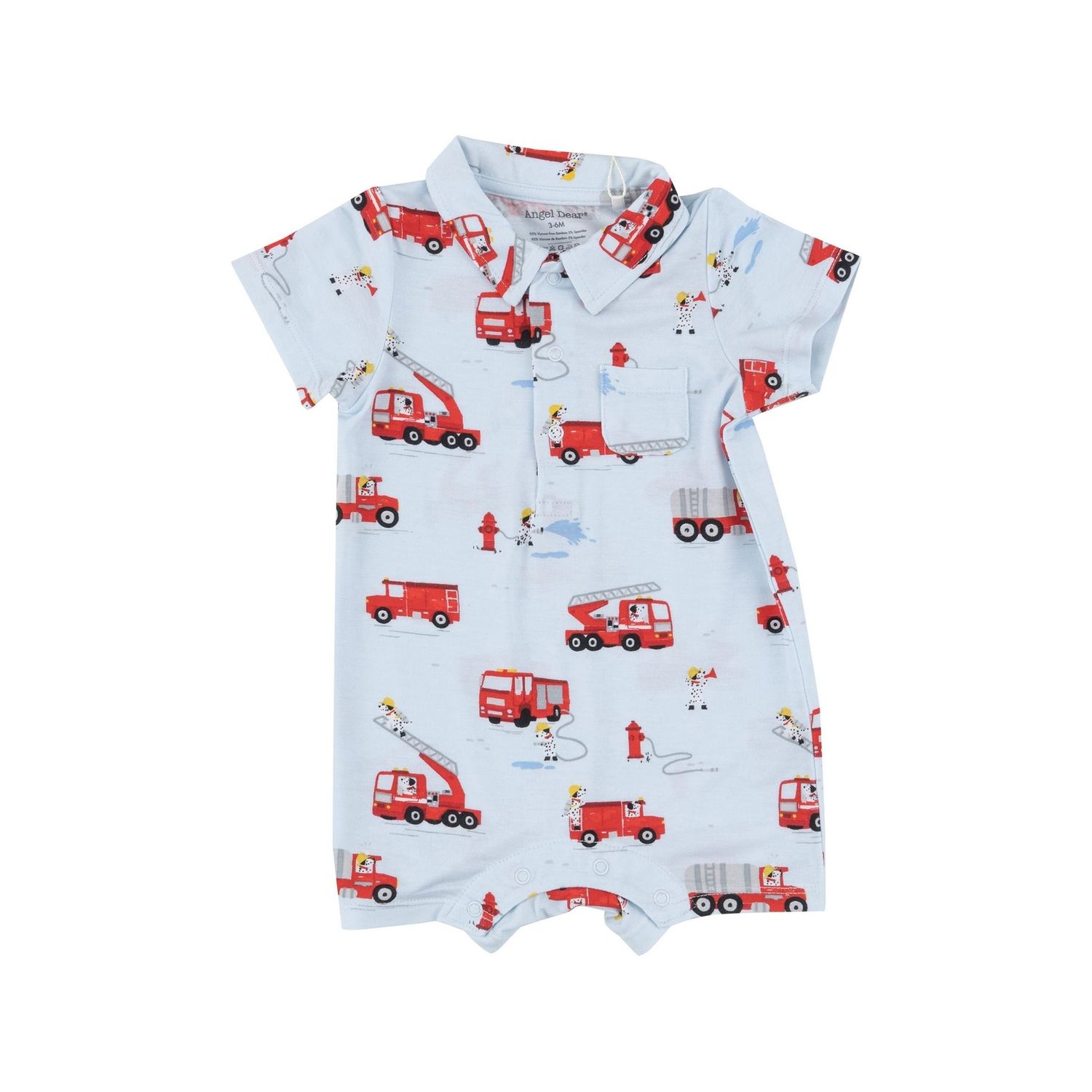 Angel Dear SB Firetruck Dalmations Polo Shortie