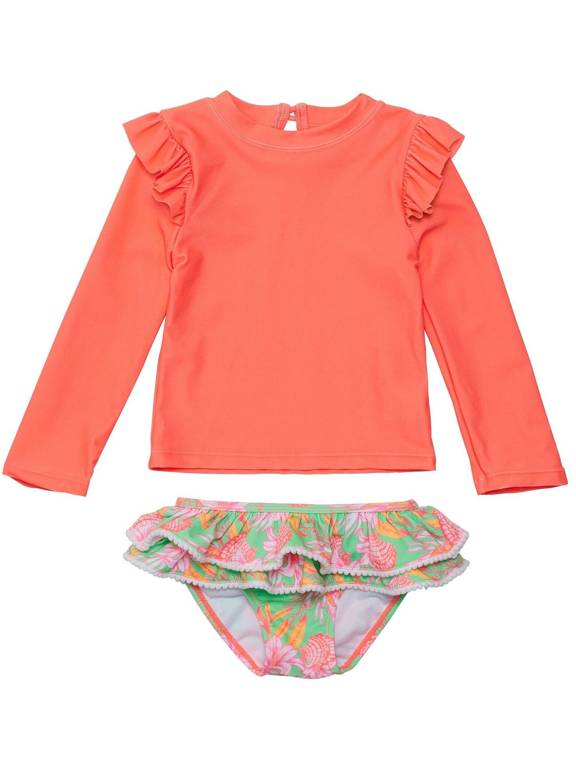 SNAPPER ROCK COASTAL SHELLS SUSTAINABLE RUFFLE SETGREEN