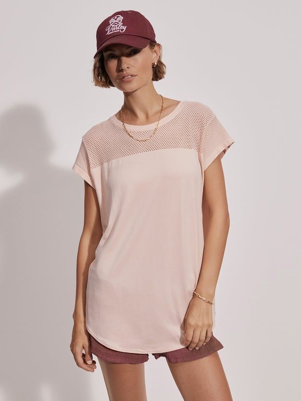 Varley wakefield seamless tee rose smoke