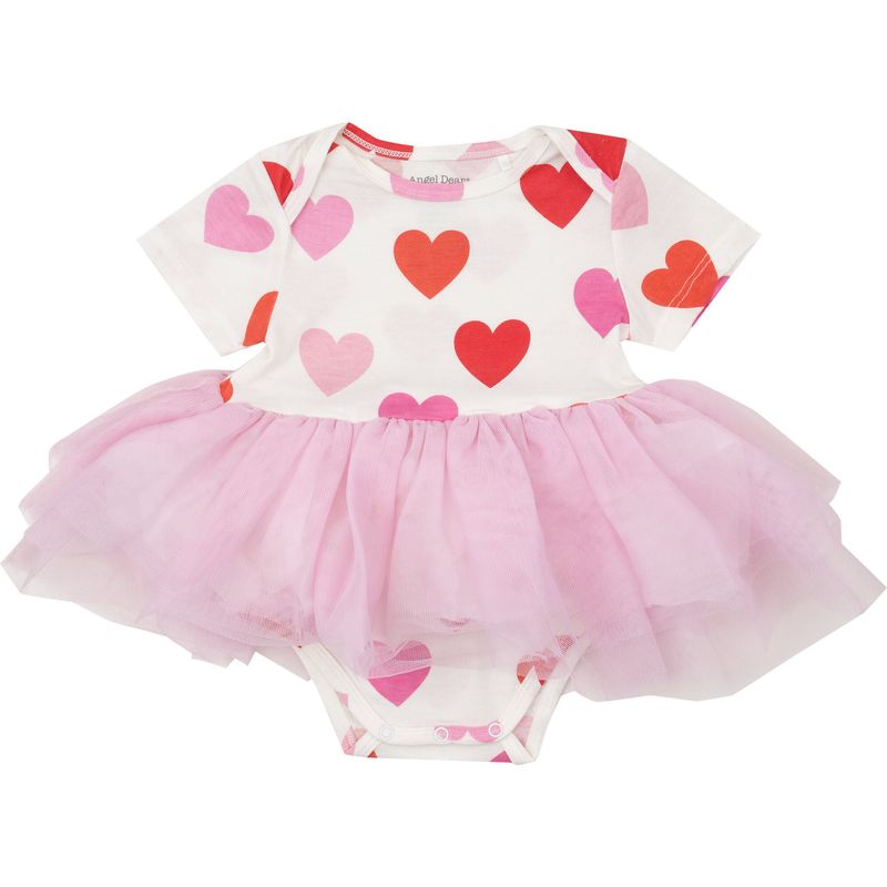 Angel Dear SB Hearts Twirly S/S Tutu Bodysuit Dress