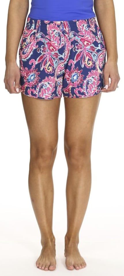 LILLY PULITZER BACKCOURT SHORT UPF 50+ MULTI FLITTING ABOUT