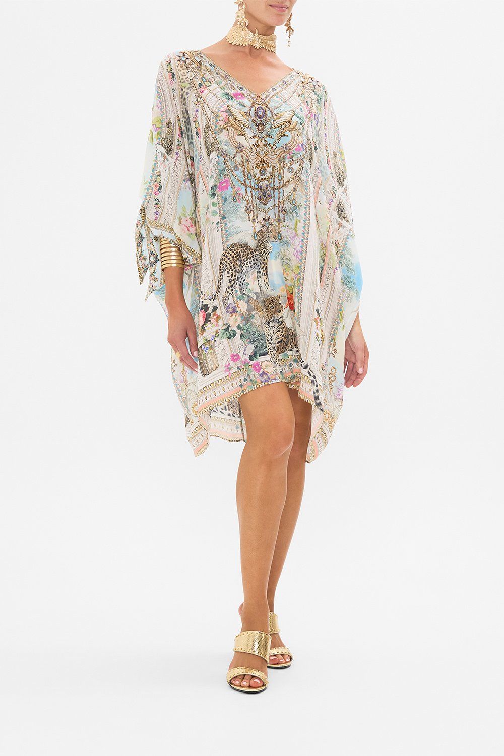 CAMILLA TIE SLEEVE SHORT V NECK KAFTAN WE ALWAYS HAVE ALEXANDRIA
