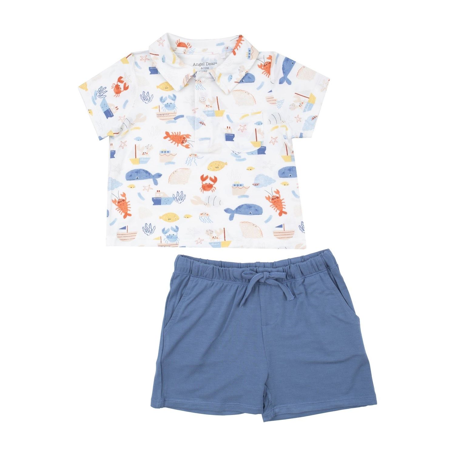 Angel Dear SB In The Ocean Polo Shirt &amp; Short Set