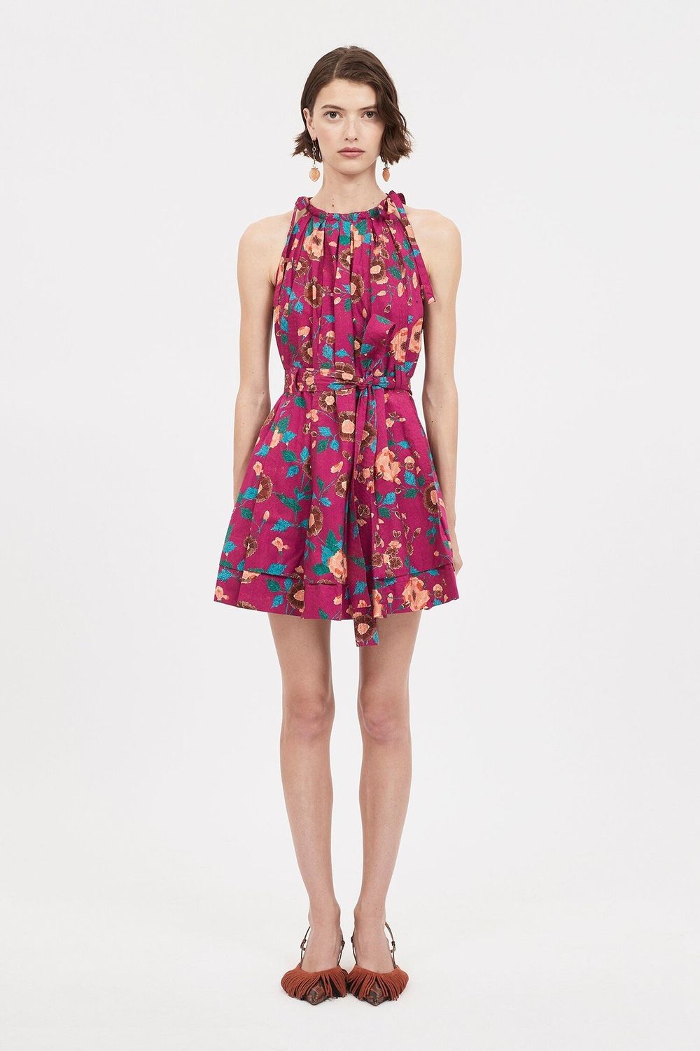 ULLA JOHNSON Brienne Dress BLOSSOM BATIK PRINTE