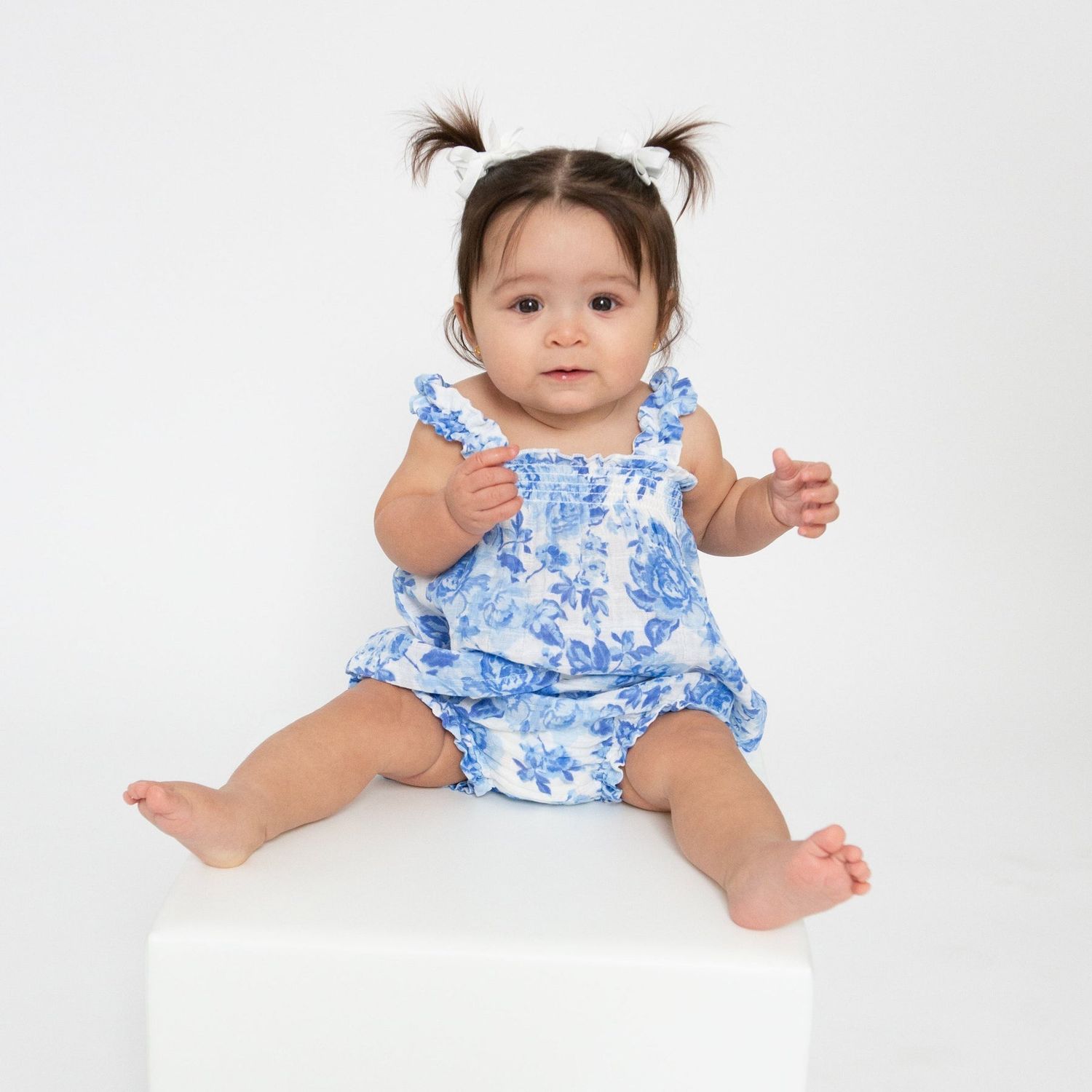 Angel Dear SB Roses In Blue Ruffly Strap Top + Bloomer Set