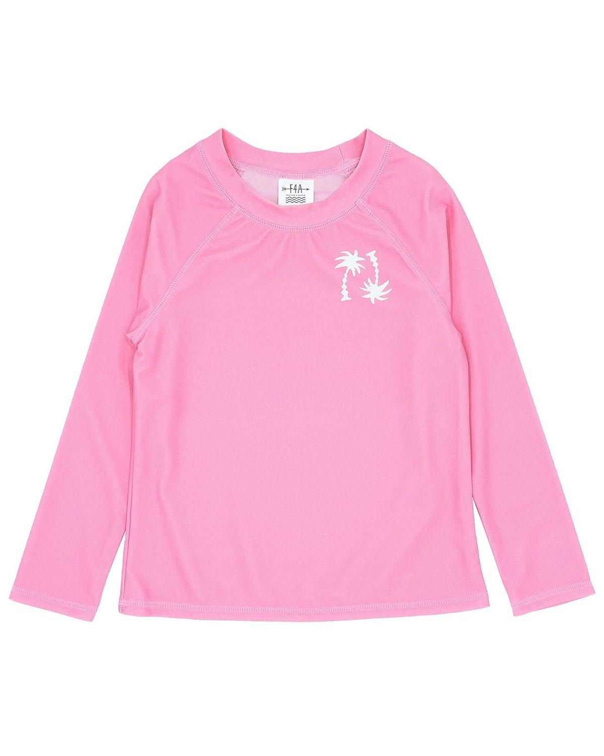 FEATHER 4 ARROW WAVY PALM L/S RASHGUARDPRISM PINK