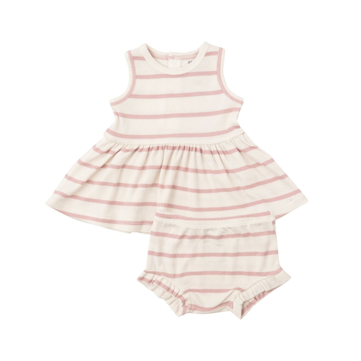 Angel Dear SILVERPINK+ SUGARSWIZZLE RIBPEPLUM TANK&amp;BIKERSHORT