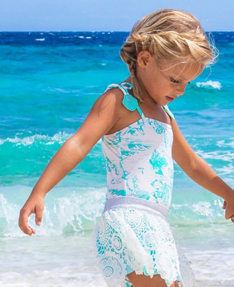 Shade Critters pom pom 1pc &amp; skirt - mermaid toile