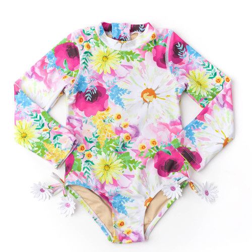 Shade Critters long slv 1pc - watercolor floral