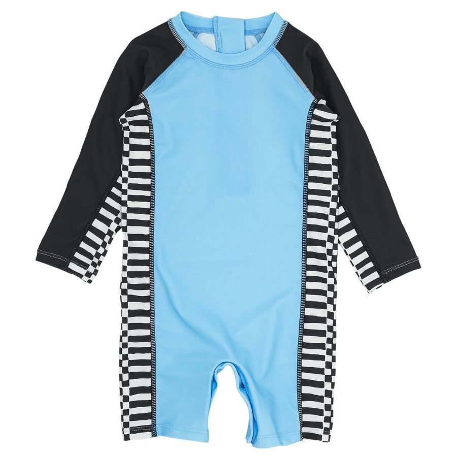 FEATHER 4 ARROW SHOREBREAK L/S BABY SURF SUIT CRYSTAL BLUE