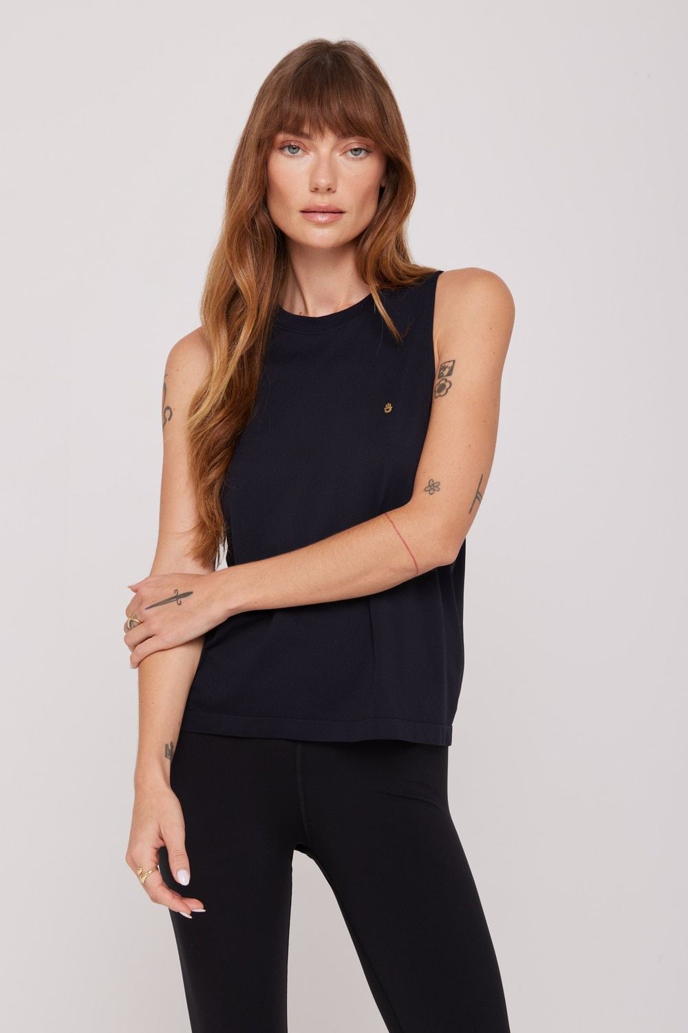 Spiritual Gangster elevate seamless muscle tank black