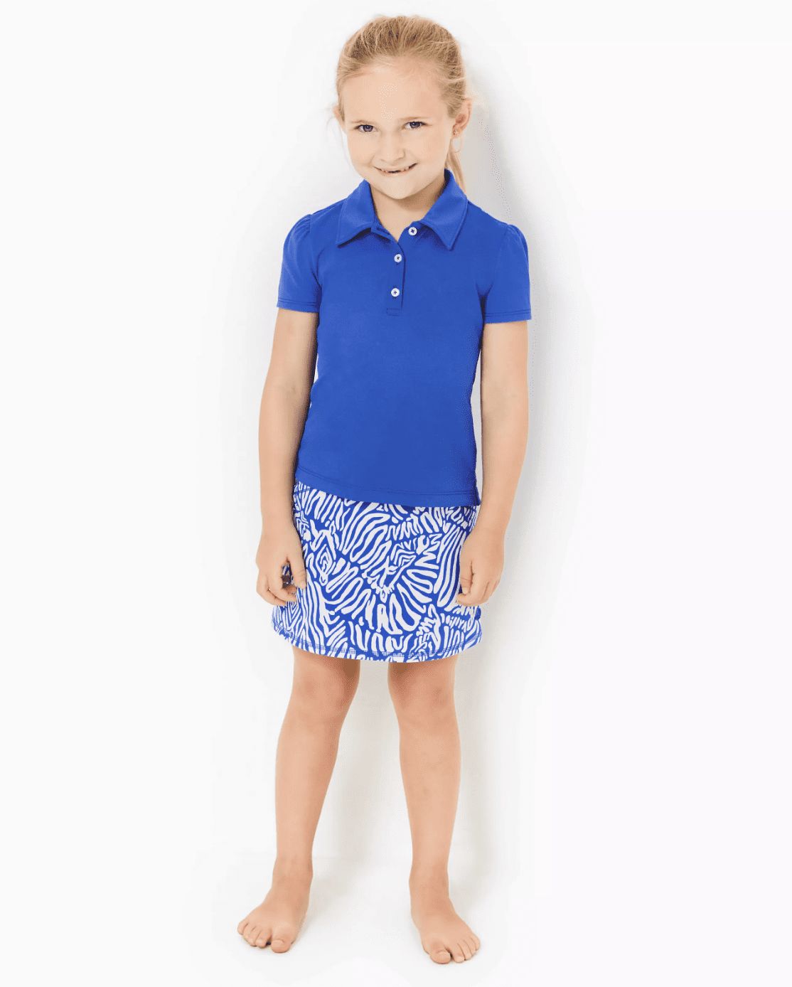 LILLY PULITZER MINI FRIDA PUFF SLEEVE PO MARTINIQUE BLUE