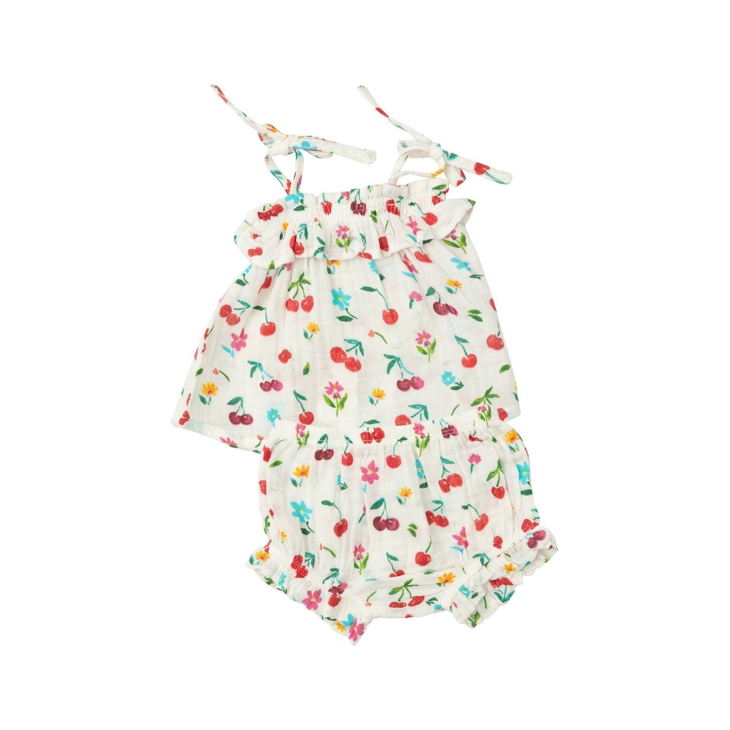 Angel Dear SB Cherry Ruffle Top &amp; Bloomer
