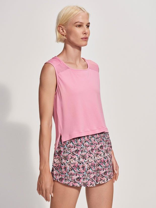 Varley nova seamless crop tank cashmere rose