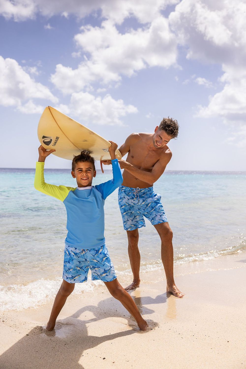 SNAPPER ROCK JAWSOME WAVES SWIM SHORTBLUE
