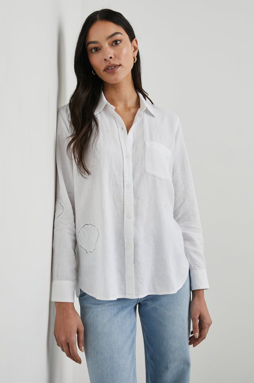 RAILS CHARLI WHITE EYELET SHELLS