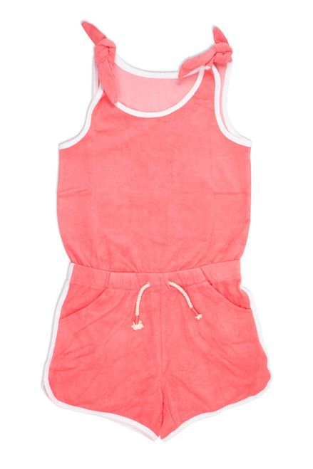 Shade Critters terry romper - coral coral
