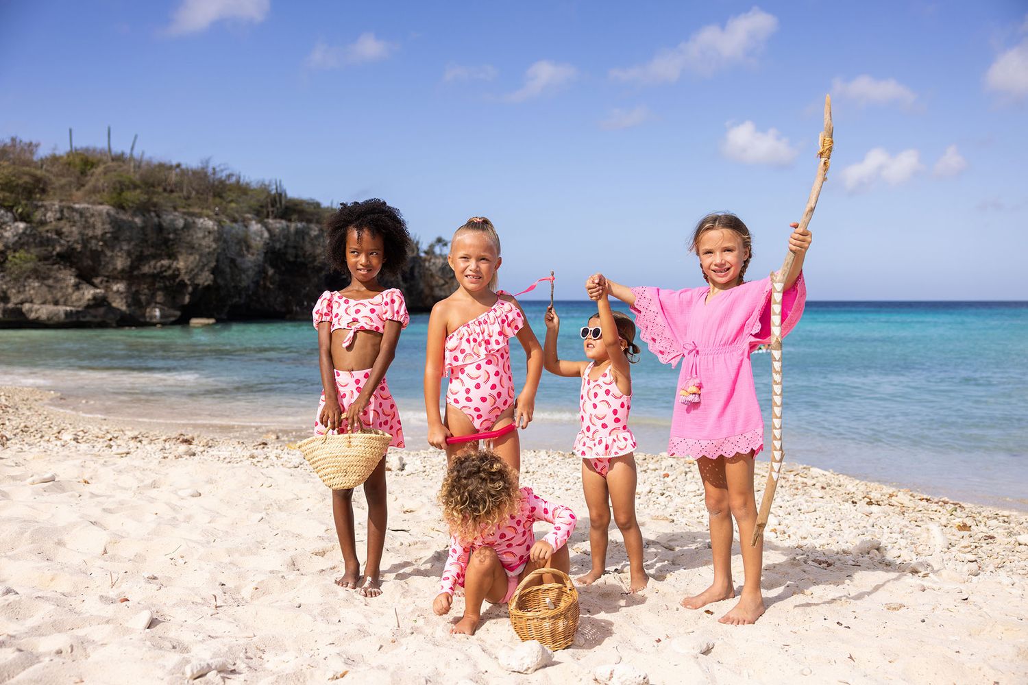 SNAPPER ROCK BERRY SWEET SKIRT SWIMSUITPINK