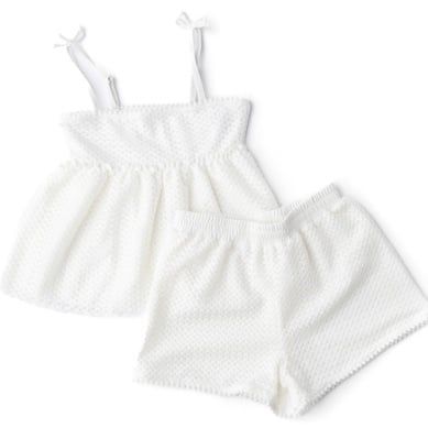 Shade Critters 2pc short set-crcht-wht white